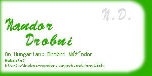 nandor drobni business card